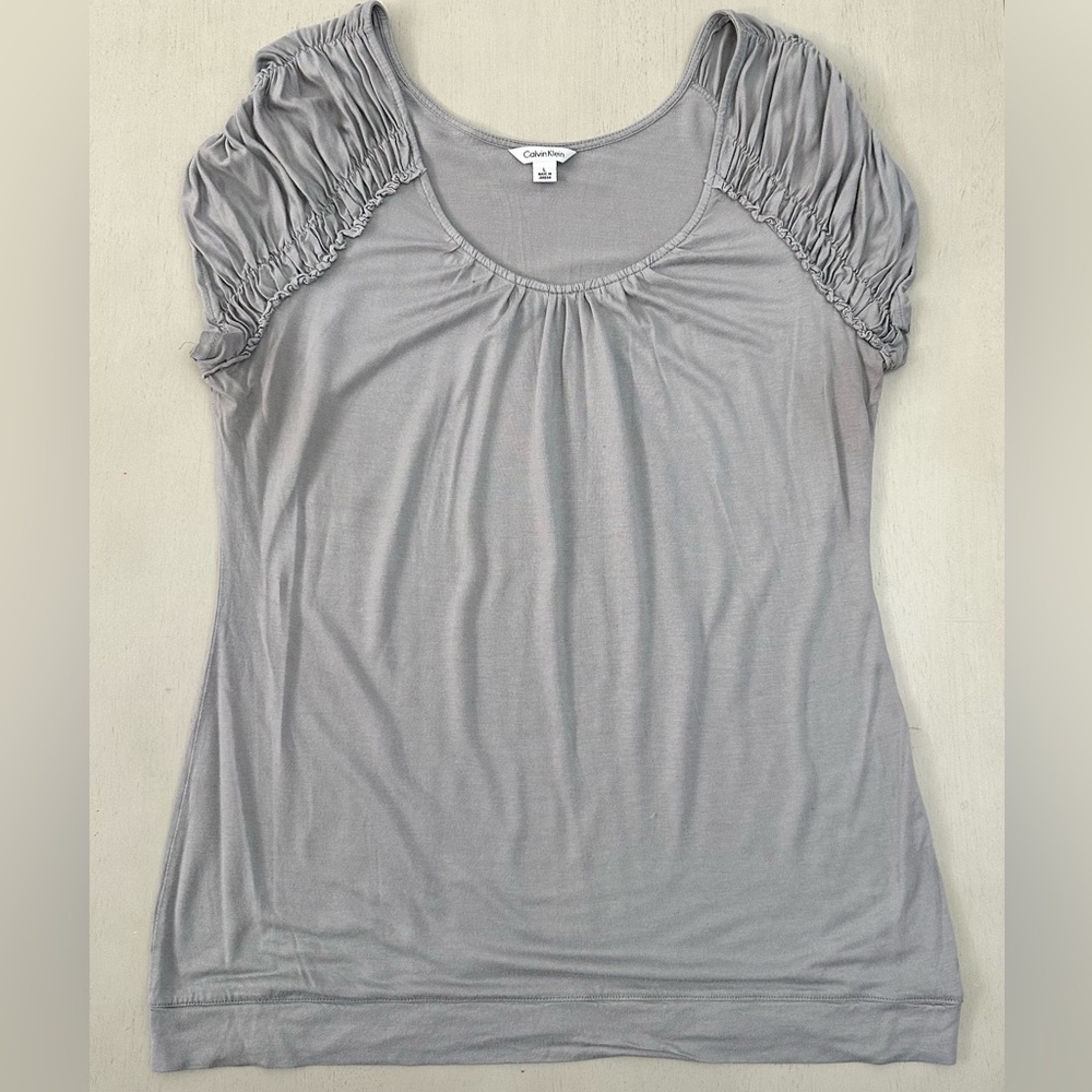 Calvin Klein Gray Short Sleeve Top